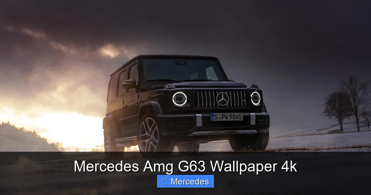 Mercedes Amg G63 Wallpaper 4k