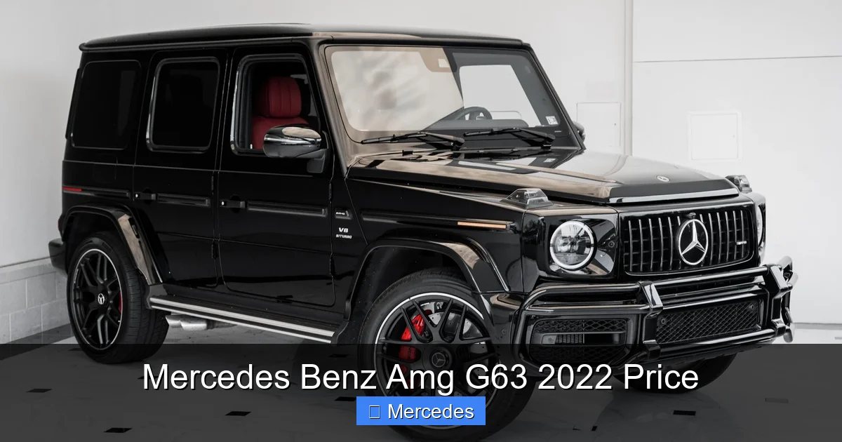 Mercedes Benz Amg G63 2022 Price