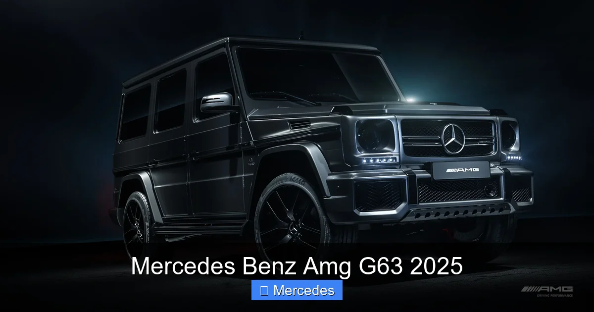 Mercedes Benz Amg G63 2025