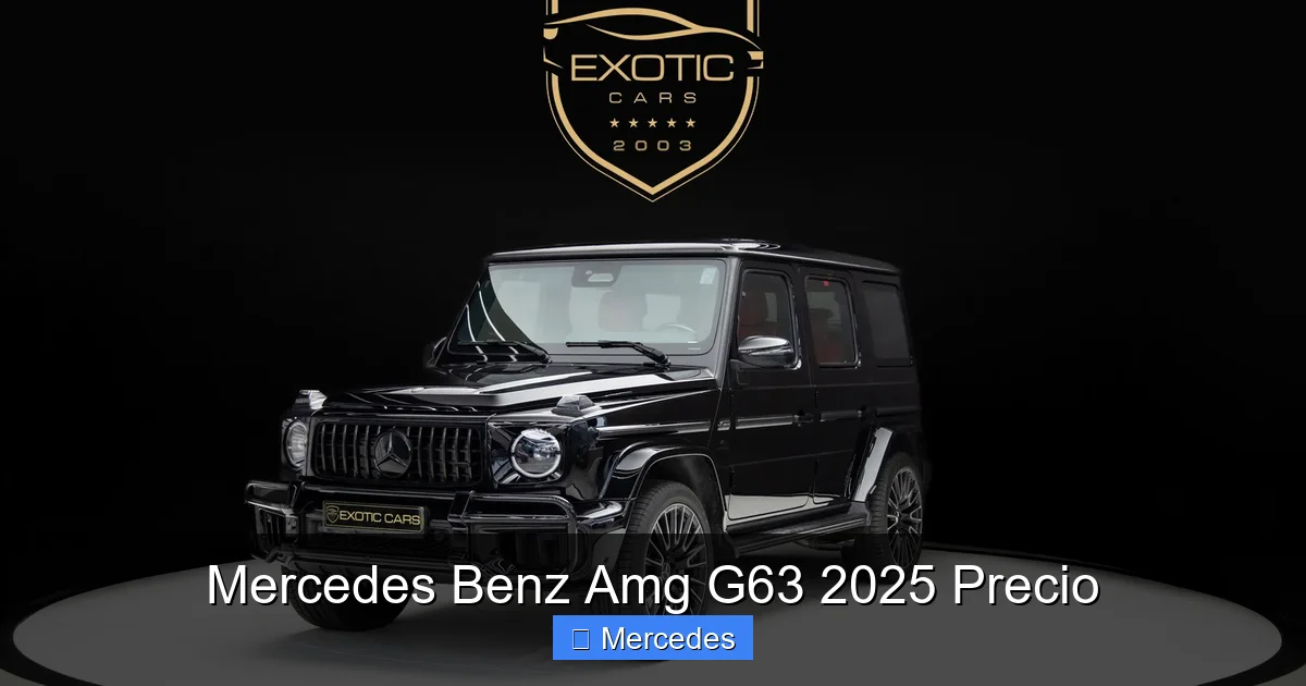 Mercedes Benz Amg G63 2025 Precio