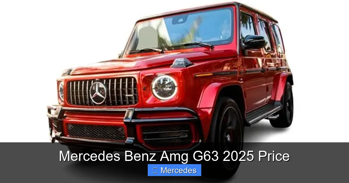 Mercedes Benz Amg G63 2025 Price