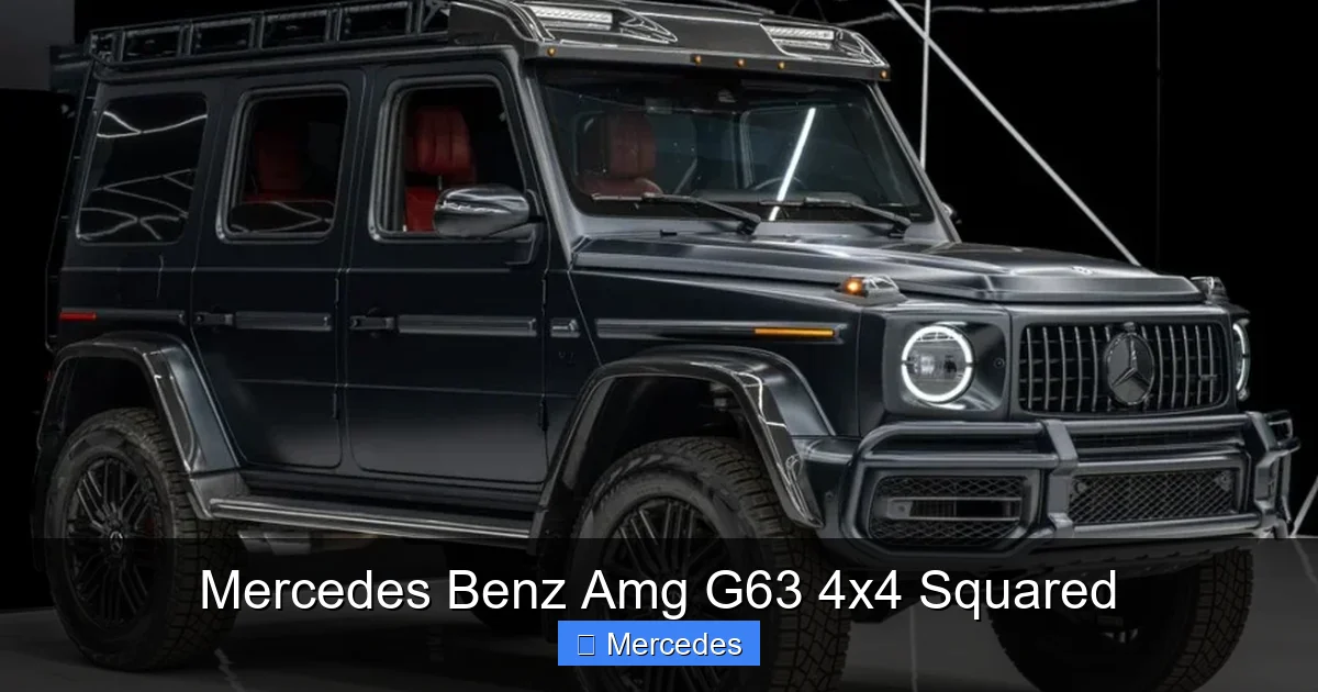 Mercedes Benz Amg G63 4x4 Squared