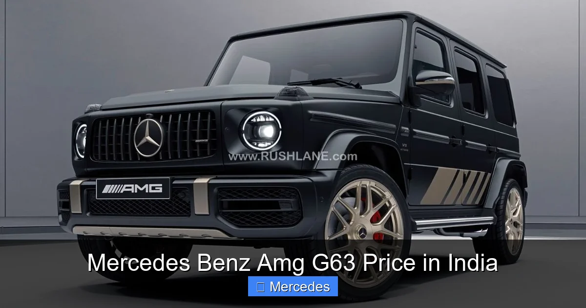 Mercedes Benz Amg G63 Price in India