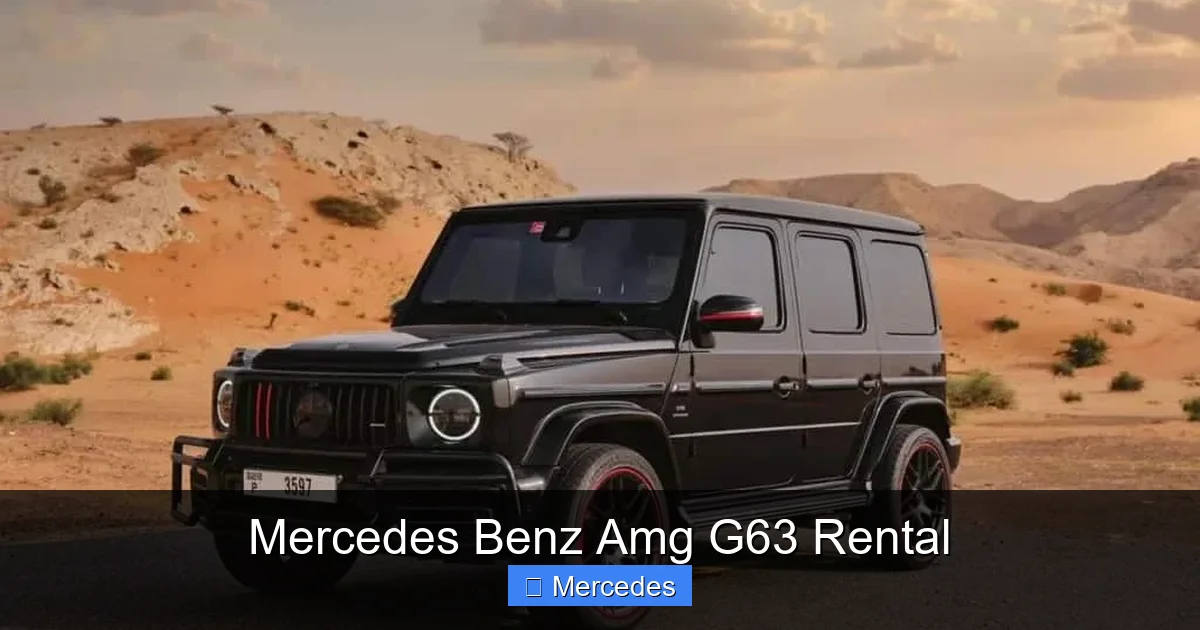 Mercedes Benz Amg G63 Rental