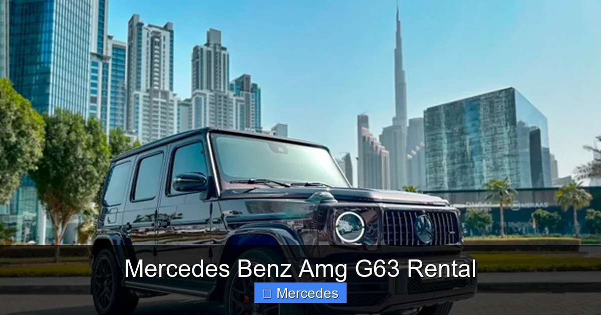 Mercedes Benz Amg G63 Rental
