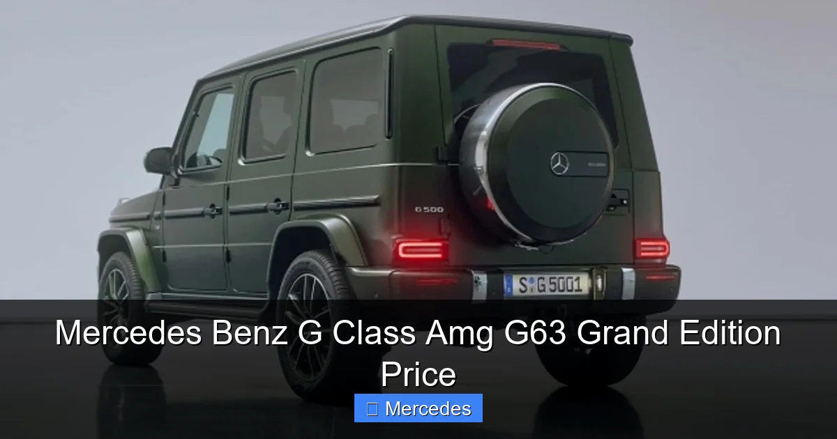 Mercedes Benz G Class Amg G63 Grand Edition Price