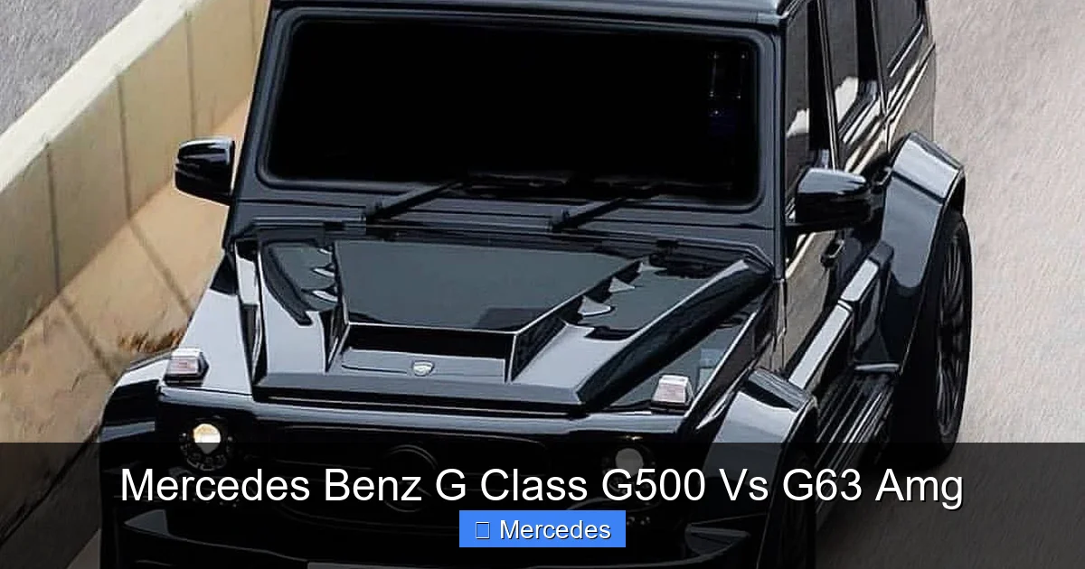 Mercedes Benz G Class G500 Vs G63 Amg