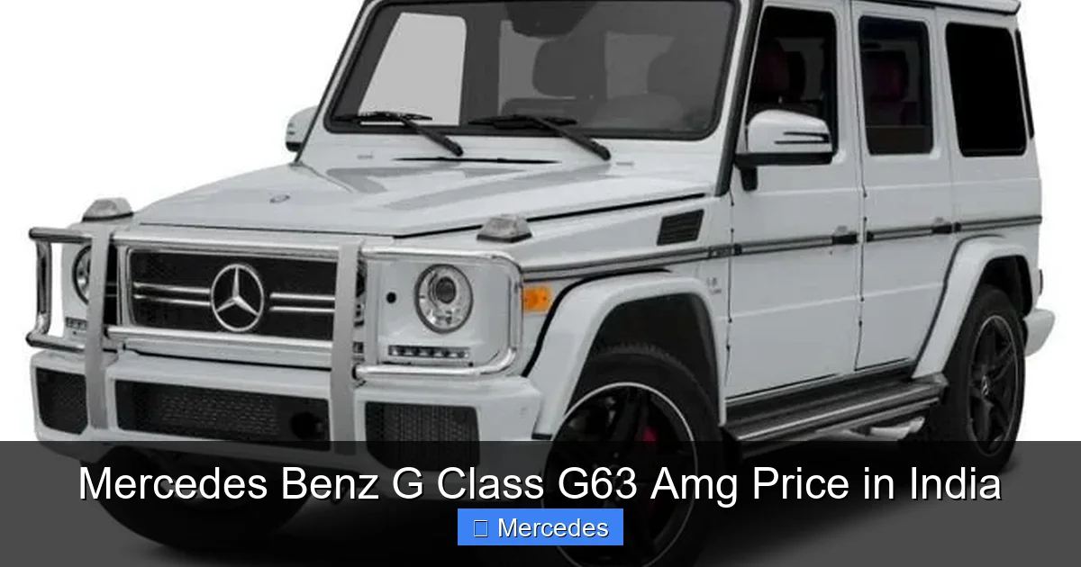 Mercedes Benz G Class G63 Amg Price in India