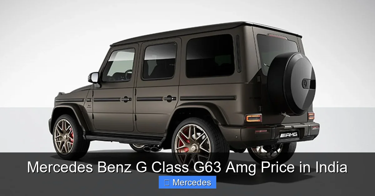 Mercedes Benz G Class G63 Amg Price in India