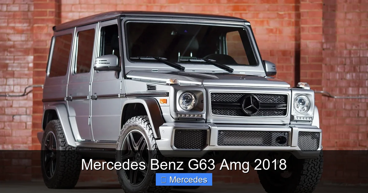 Mercedes Benz G63 Amg 2018
