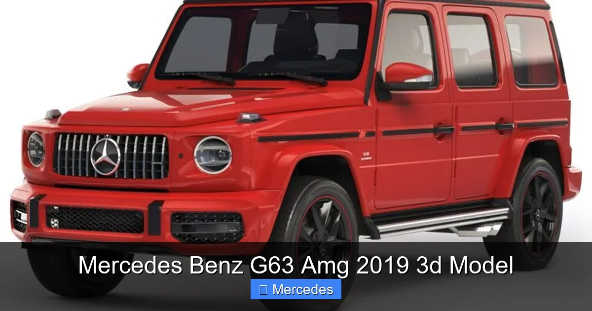 Mercedes Benz G63 Amg 2019 3d Model