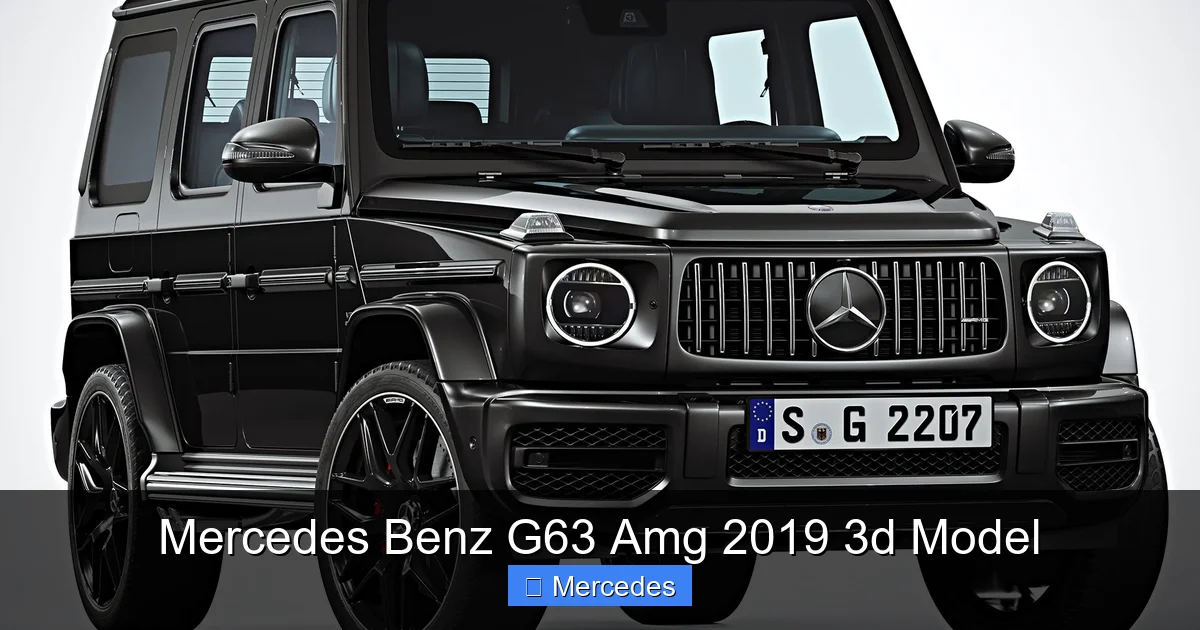 Mercedes Benz G63 Amg 2019 3d Model