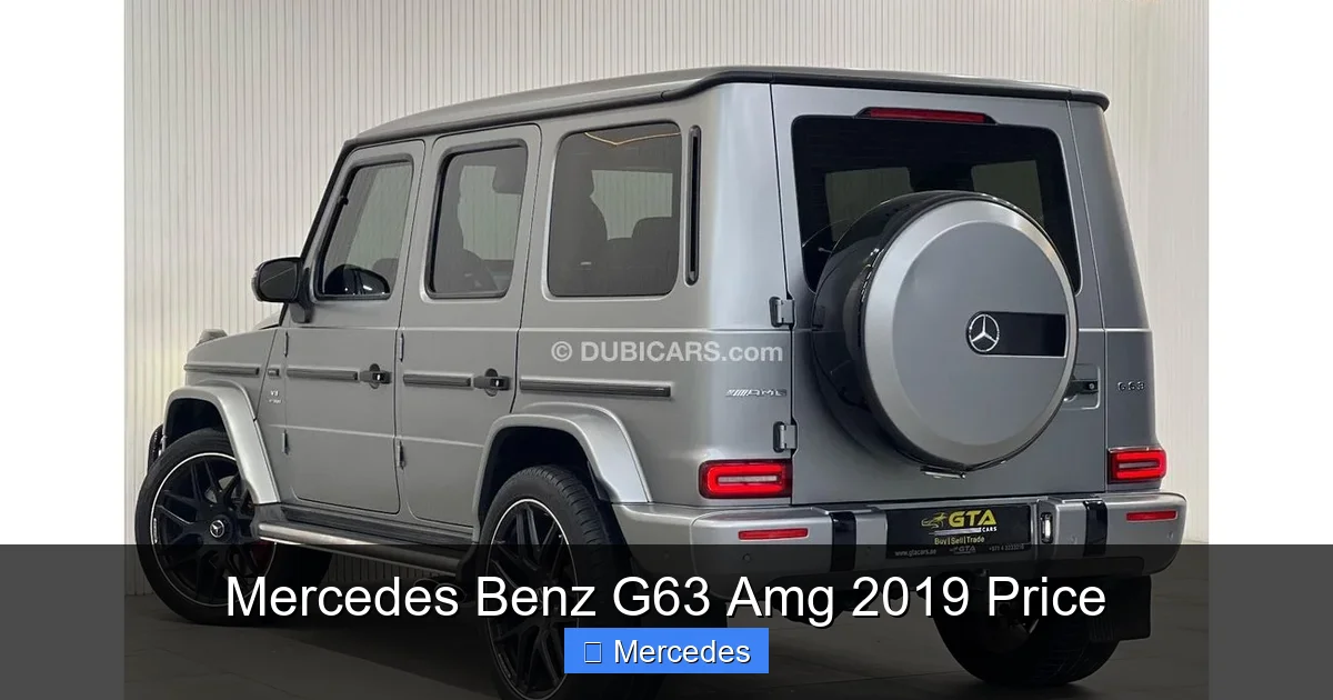Mercedes Benz G63 Amg 2019 Price