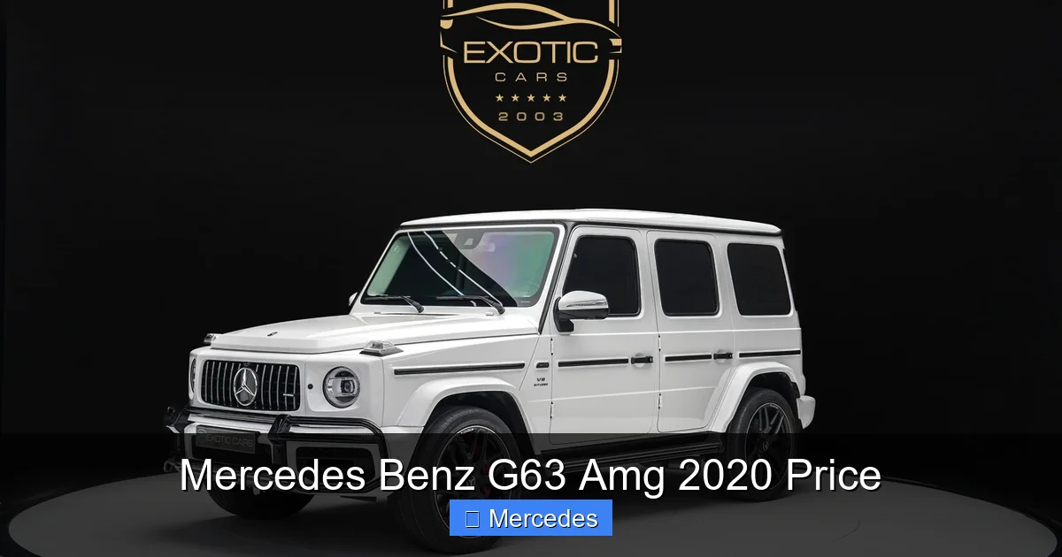 Mercedes Benz G63 Amg 2020 Price