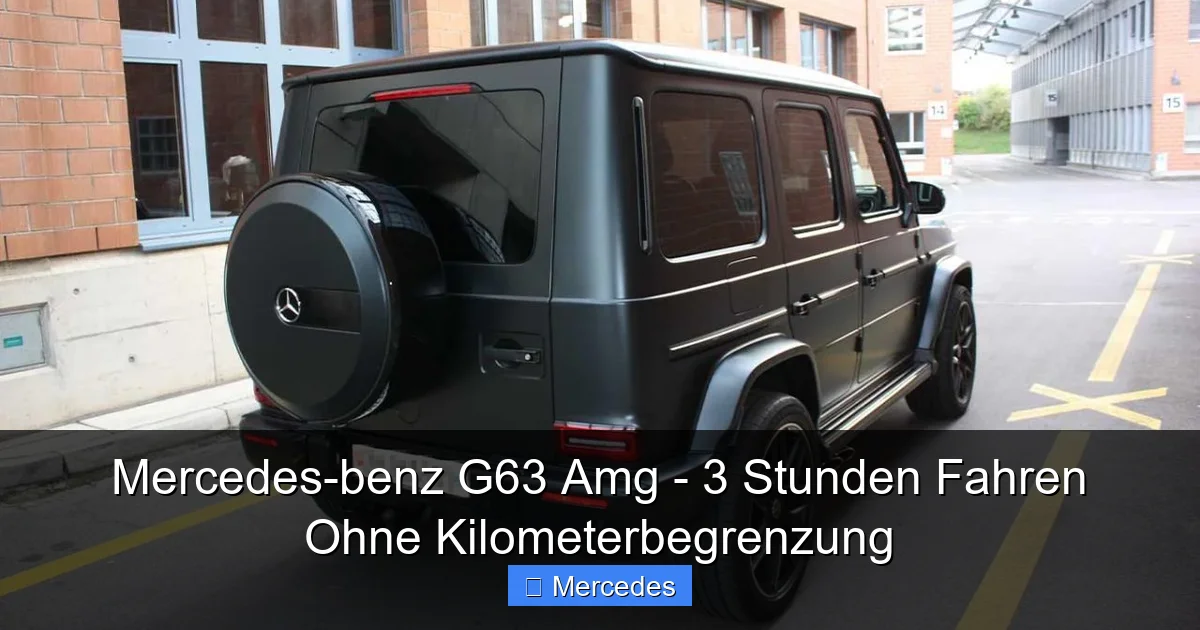Mercedes-benz G63 Amg - 3 Stunden Fahren Ohne Kilometerbegrenzung
