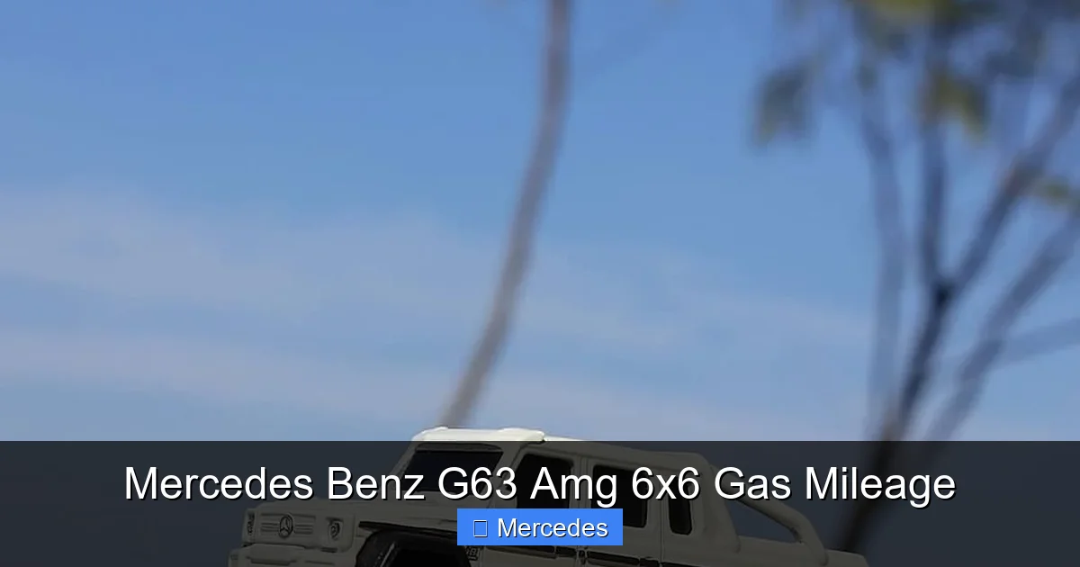 Mercedes Benz G63 Amg 6x6 Gas Mileage