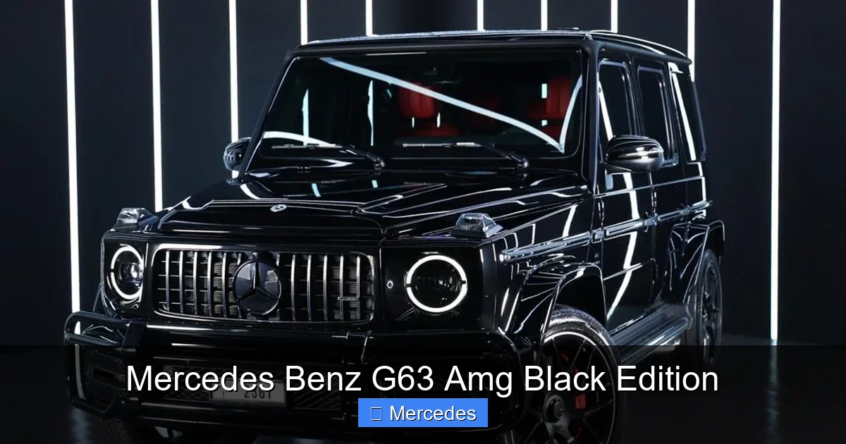 Mercedes Benz G63 Amg Black Edition