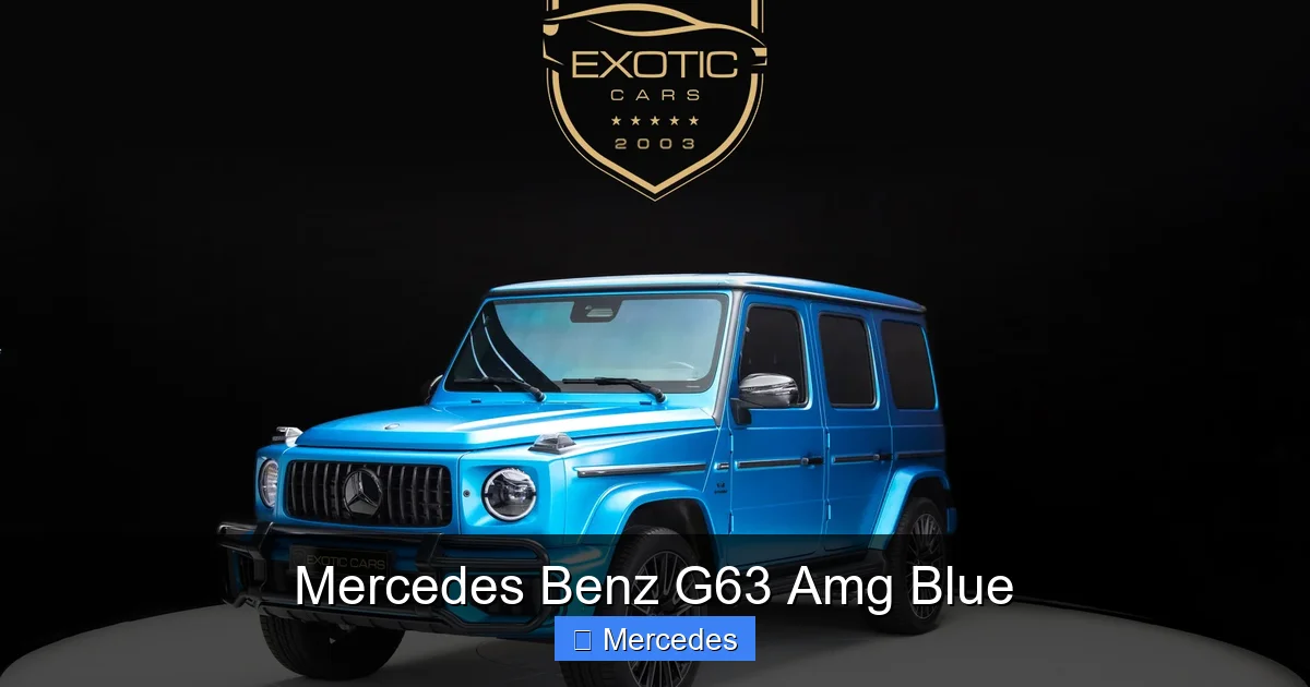 Mercedes Benz G63 Amg Blue