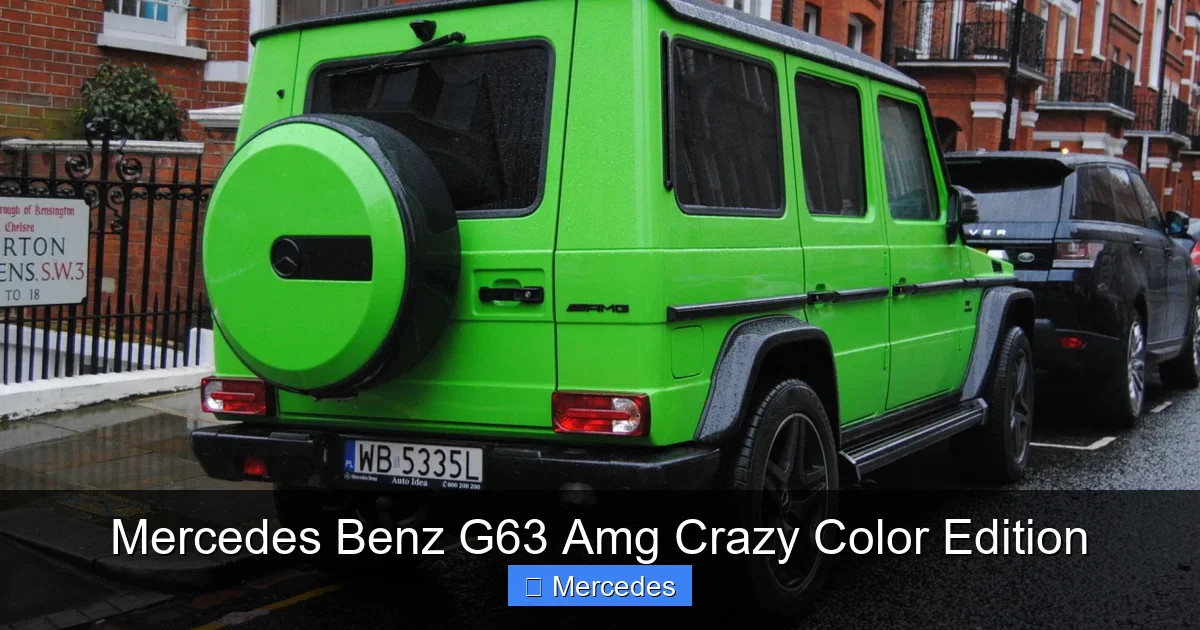 Mercedes Benz G63 Amg Crazy Color Edition