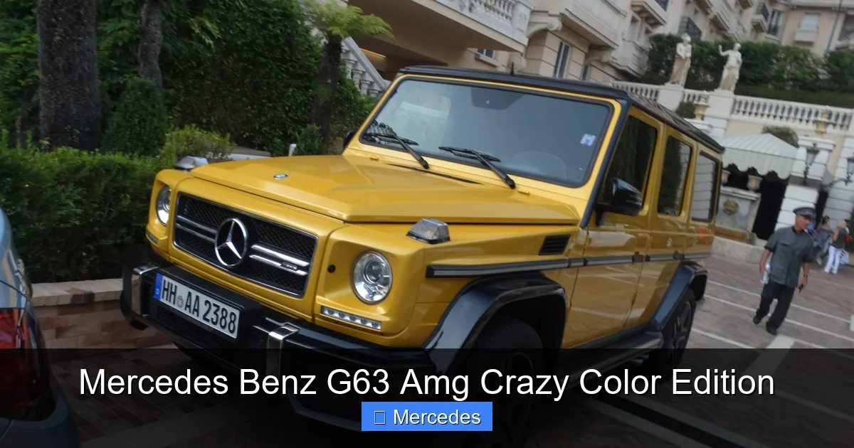 Mercedes Benz G63 Amg Crazy Color Edition