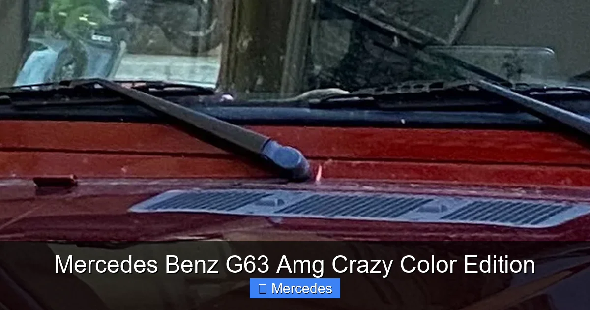 Mercedes Benz G63 Amg Crazy Color Edition