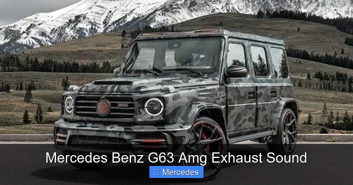 Mercedes Benz G63 Amg Exhaust Sound