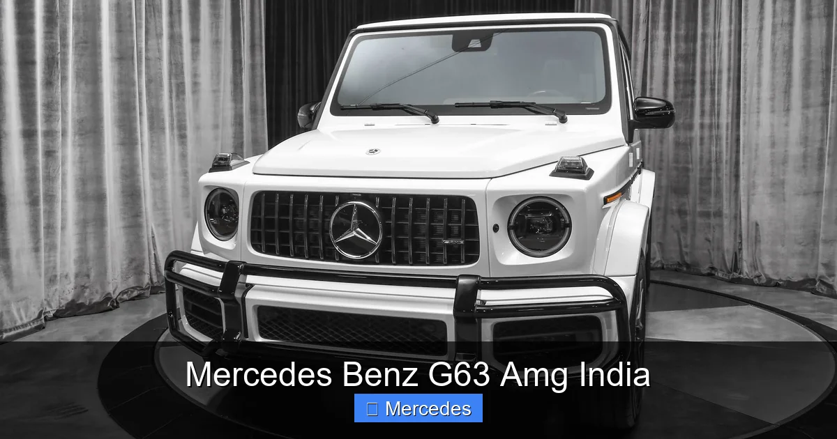 Mercedes Benz G63 Amg India