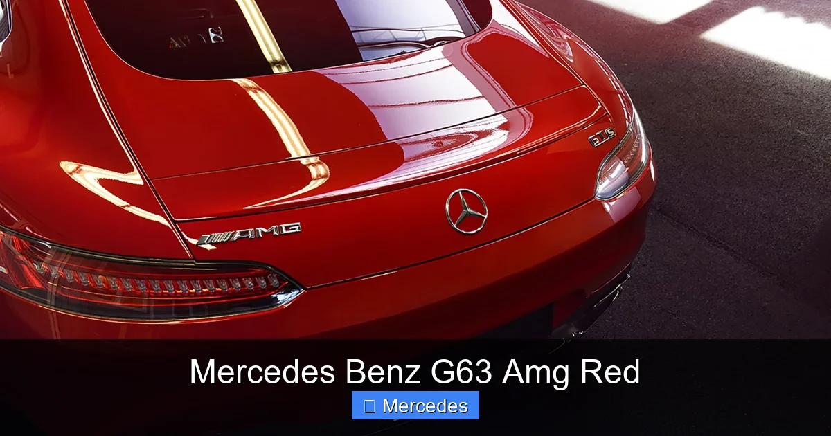 Mercedes Benz G63 Amg Red