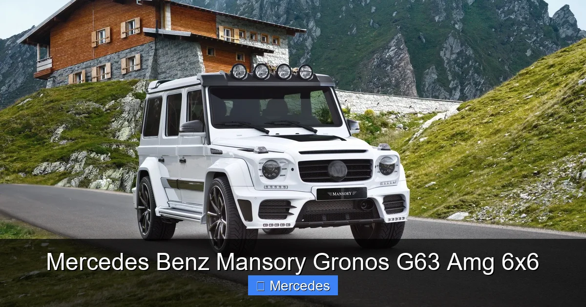 Mercedes Benz Mansory Gronos G63 Amg 6x6