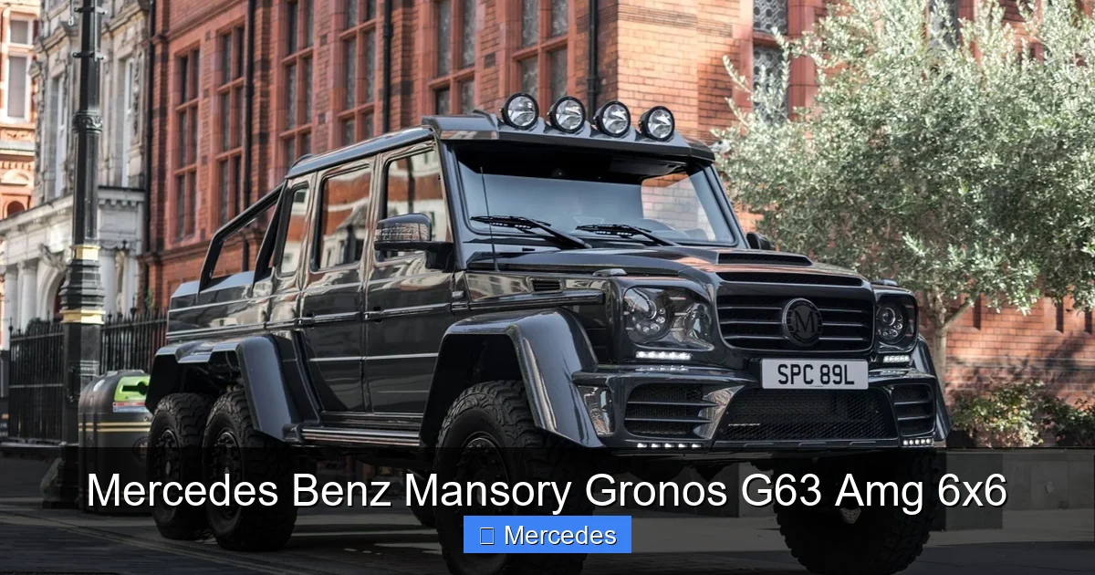 Mercedes Benz Mansory Gronos G63 Amg 6x6