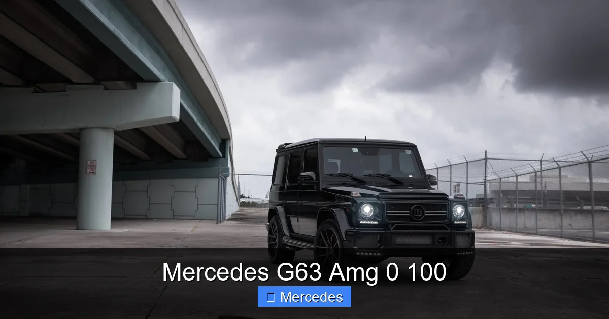 Mercedes G63 Amg 0 100