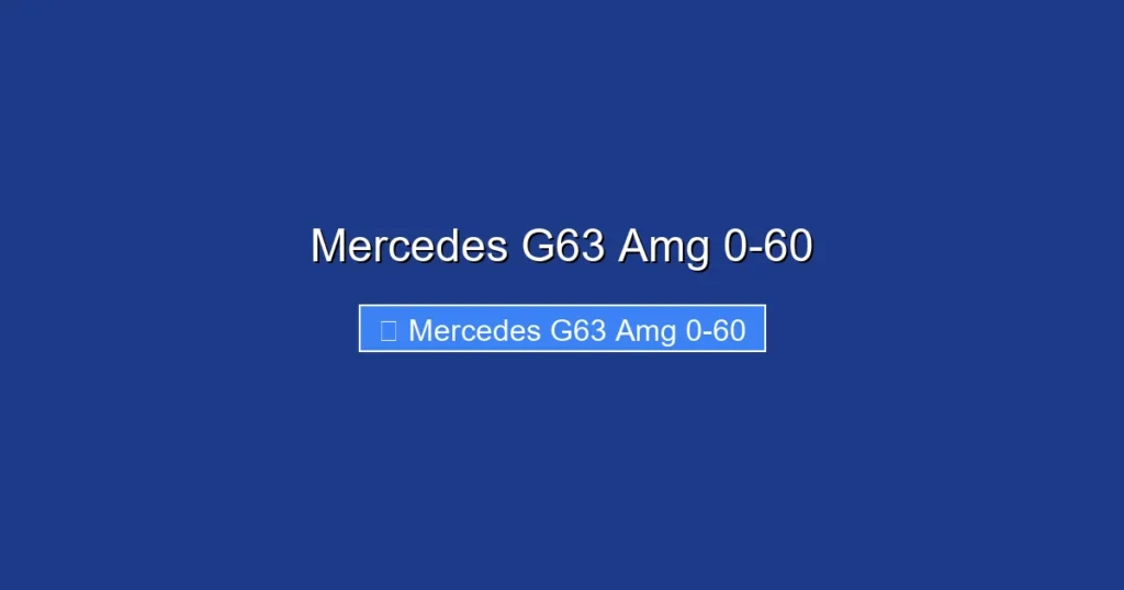 Mercedes G63 Amg 0-60