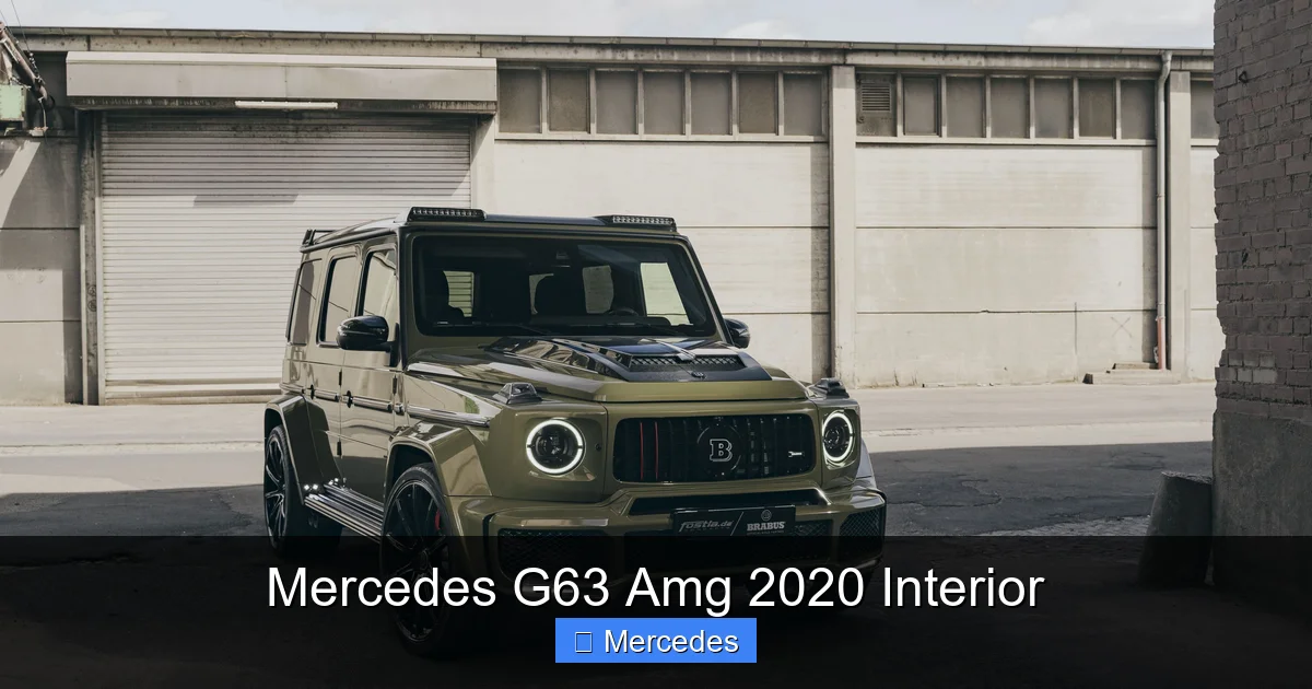 Mercedes G63 Amg 2020 Interior