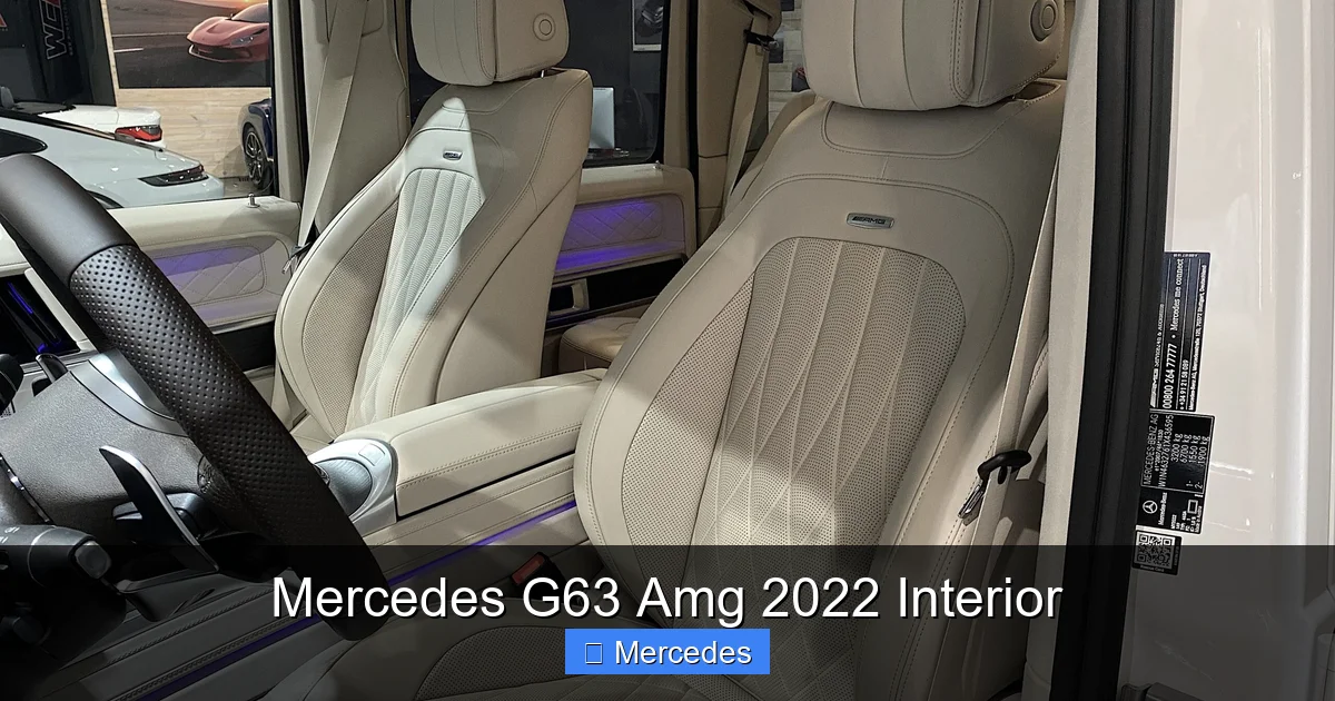 Mercedes G63 Amg 2022 Interior