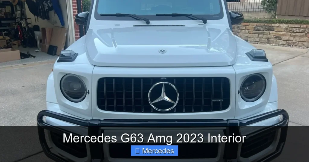 Mercedes G63 Amg 2023 Interior