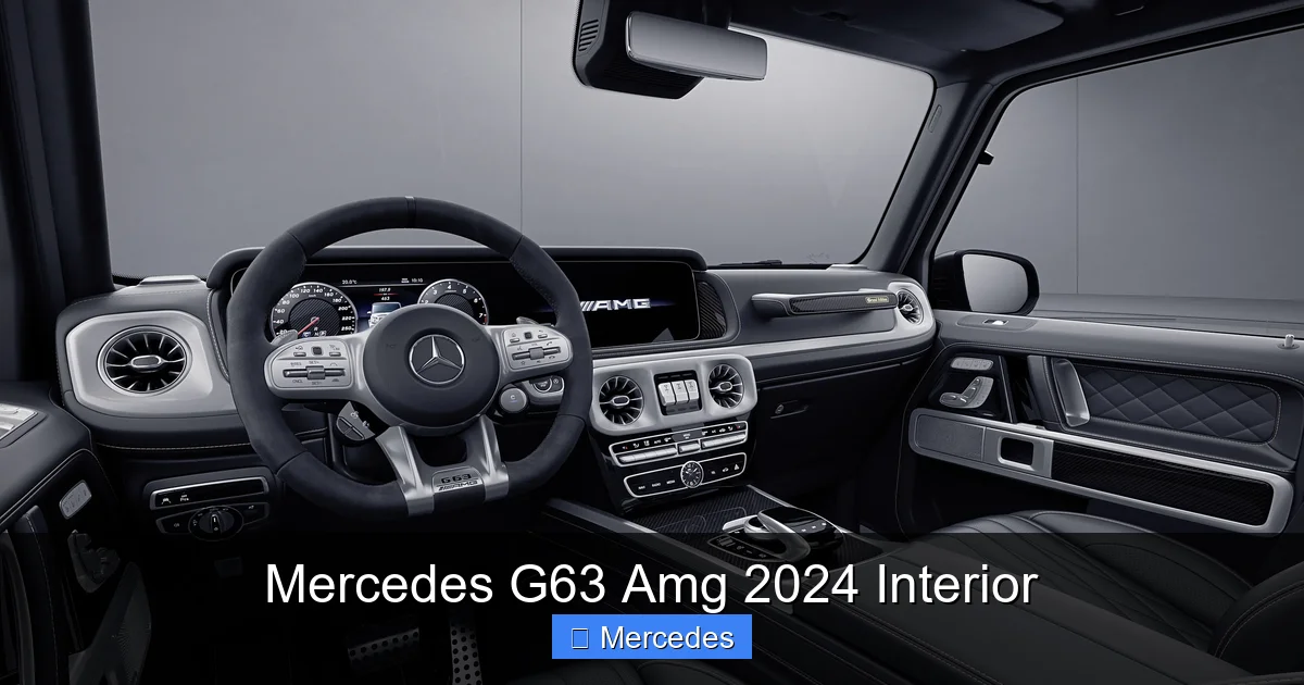 Mercedes G63 Amg 2024 Interior