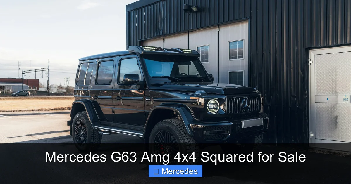 Mercedes G63 Amg 4x4 Squared for Sale