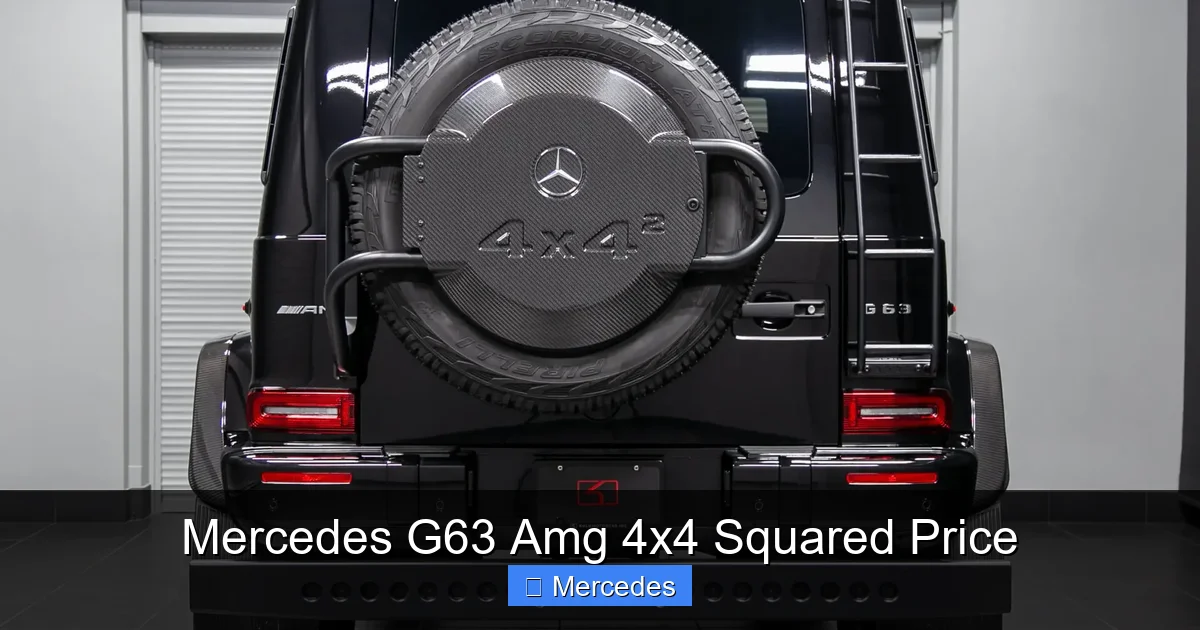 Mercedes G63 Amg 4x4 Squared Price