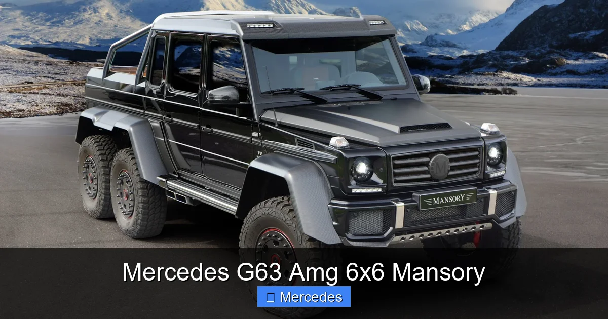 Mercedes G63 Amg 6x6 Mansory