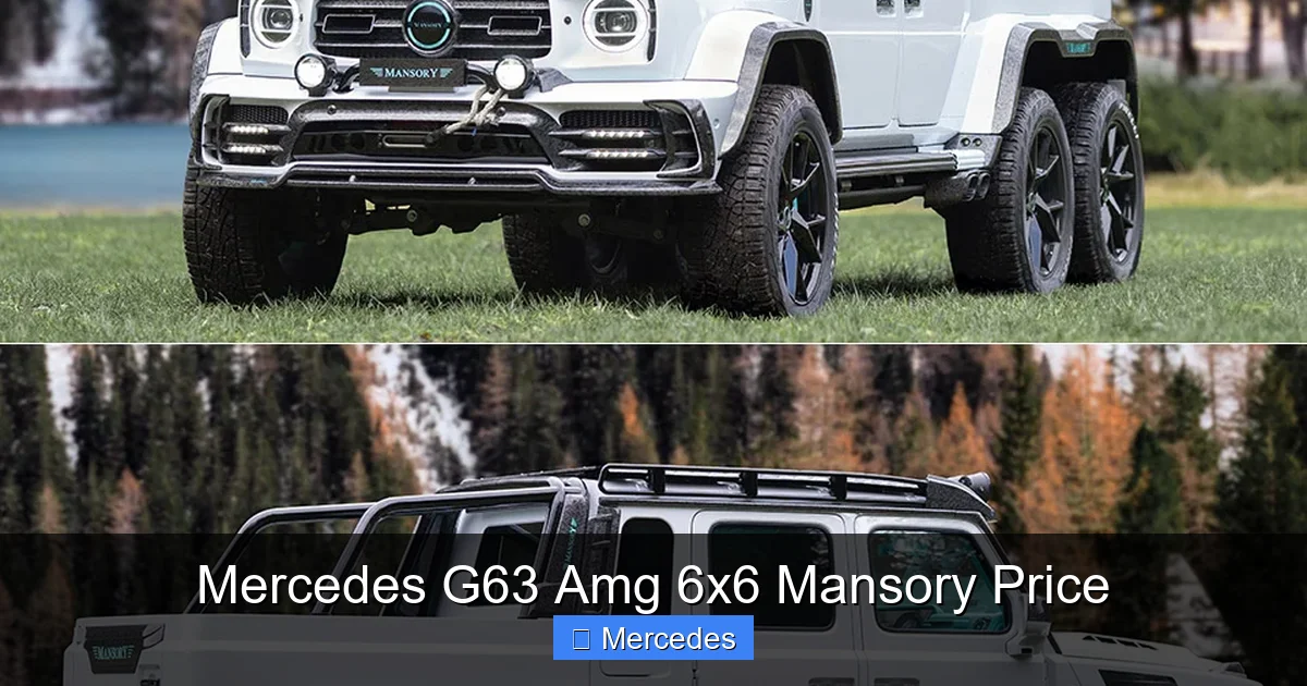 Mercedes G63 Amg 6x6 Mansory Price