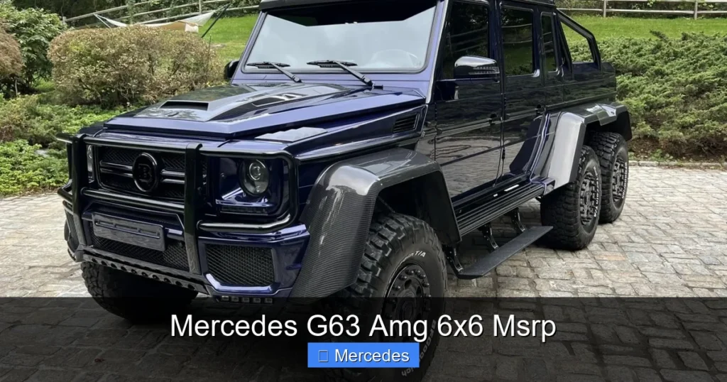 Mercedes G63 Amg 6x6 Msrp