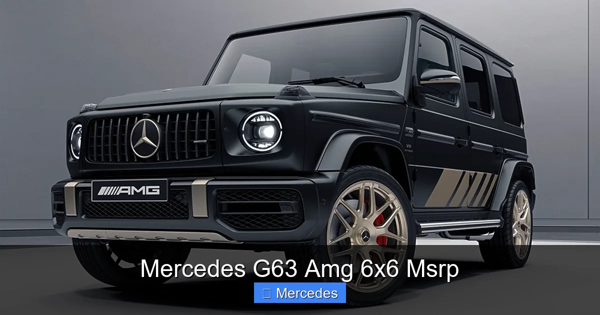 Mercedes G63 Amg 6x6 Msrp