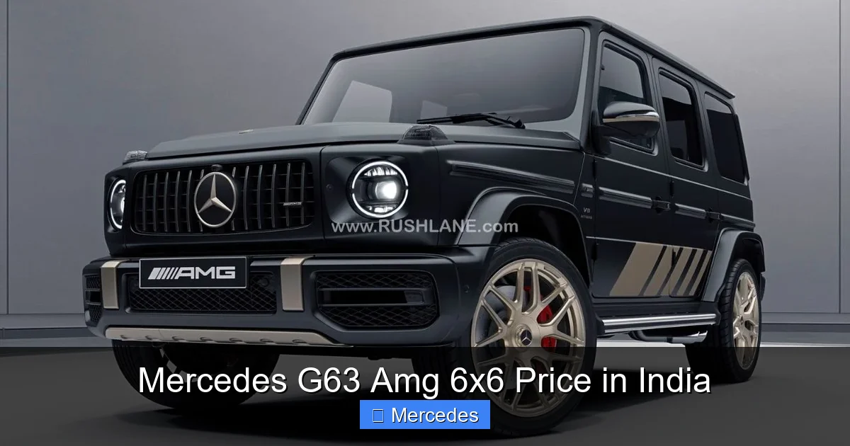 Mercedes G63 Amg 6x6 Price in India