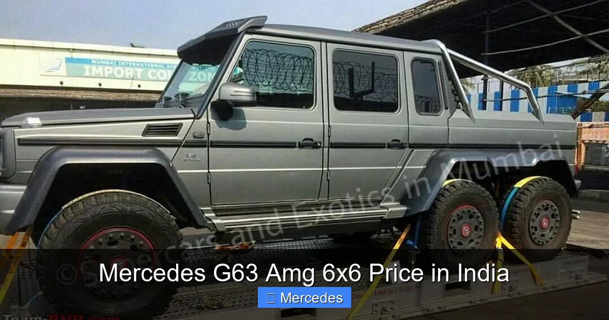Mercedes G63 Amg 6x6 Price in India