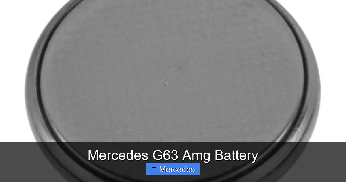 Mercedes G63 Amg Battery