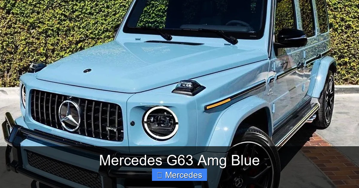 Mercedes G63 Amg Blue