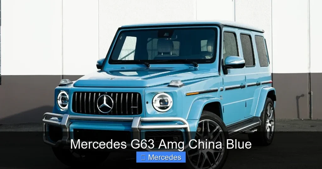 Mercedes G63 Amg China Blue