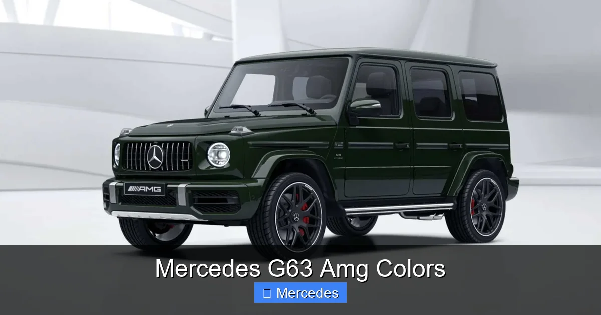 Mercedes G63 Amg Colors