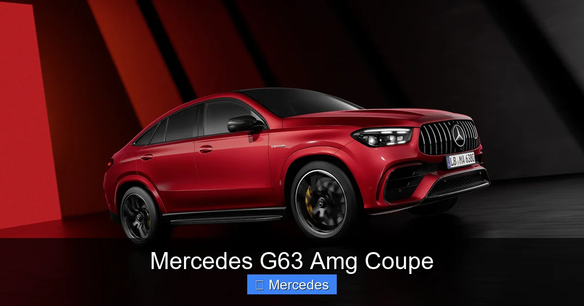Mercedes G63 Amg Coupe