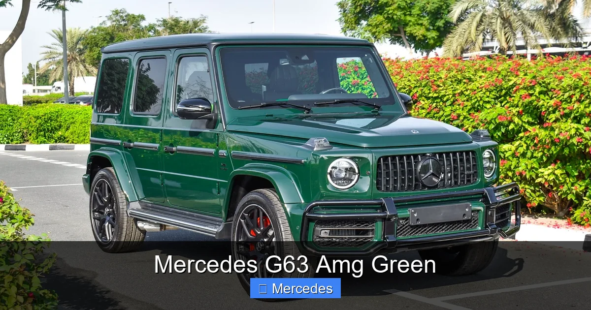 Mercedes G63 Amg Green